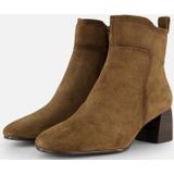 Tamaris - Enkellaarsje - Bruin - 5,5 cm Blokhak