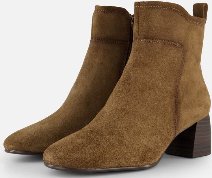 Tamaris - Enkellaarsje - Bruin - 5,5 cm Blokhak