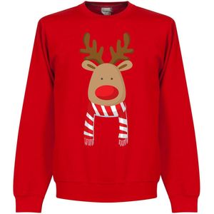 Christmas Reindeer Scarf Sweater - L