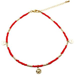 Vintage Ketting - Goud Rood Munten - Dames - Lieve Jewels