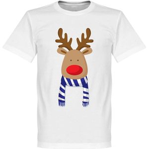 Reindeer Supporter T-Shirt - Blauw/Wit - XS