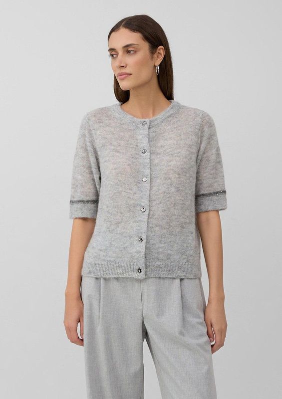 s.Oliver BLACK LABEL - Gebreid Jack - Regular Fit - Dames - Alpacawol