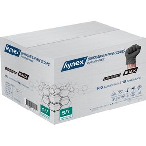 Hynex nitril wegwerphandschoenen 5g maat S - 1000 stuks - Extra Sterk - Zwart - Poedervrij - Latex vrij - Niet Steriel