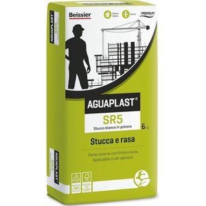 Plamuurpasta voor binnen en buiten - glad en wit, 6 kg