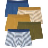 Boxershorts - Meerkleurig - Set van 5 - 3 Effen en 2 Gestreept - Katoen