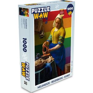 Puzzel Melkmeisje - Regenboog - Kunst - Legpuzzel - Puzzel 1000 stukjes volwassenen