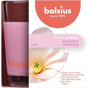 4 stuks Bolsius geurglas magnolia geurkaarsen 95/95 (43 uur) True Scents