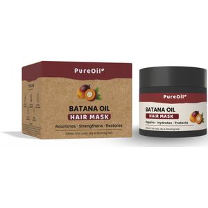 PureOil - Batana Oil Masker - 300ml - Haargroei & Anti Pluis - Met 100% Pure Batana Olie & Biotine - Wonderolie - Haarverzorging