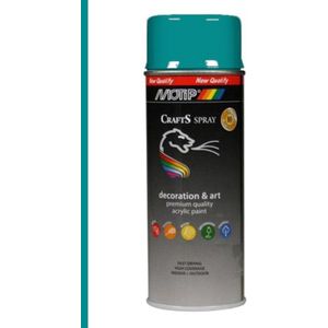 Motip crafts acryllak hoogglans turkooisblauw (RAL 5018) - 400 ml