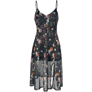 Jawbreaker Night Garden Print Midi Dames Medium-lengte jurk - 3XL