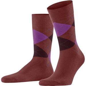 FALKE - Sensitive Argyle - Katoen Sokken - Rood - Comfort Tailleband