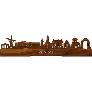 Standing Skyline Venray Palissander hout - 40 cm - Woon decoratie om neer te zetten en om op te hangen - Meer steden beschikbaar - Cadeau voor hem - Cadeau voor haar - Jubileum - Verjaardag - Housewarming - Aandenken aan stad - WoodWideCities
