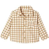Vertbaudet - Geruit Babyhemd - Fluweel - Lange Mouwen - 100% Katoen