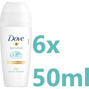 Dove - Deodorant - Roller - Sensitive - 6x 50ml - voordeelverpakking