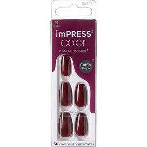 imPRESS Color Coffin - Winery in NYC - 30 stuks - Press-On Techniek zonder Lijm - Nepnagels - Plaknagels
