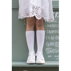 Bonnie Doon - Kinderen - Cotton Knee-High - Wit - maat 23/24 (2 paar)