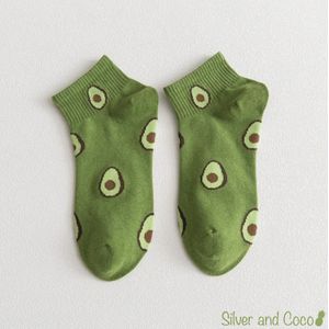 SilverAndCoco® - Avocado Sokken / Gekke Vrolijke Foute Happy Kleding voor Volwassenen / Leuke Grappige Dikke Warme Heren Vrouwen Socks / Verjaardag Sok Outfit Katoen / Mannen Vrouwen Kerst Cadeau met Tekst / Enkel Sokjes
