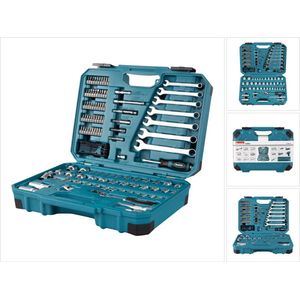 Makita - E-06616 - Gereedschapsset Universeel In koffer 120-delig - 50-delige schroefbitset - 48-delige doppenset - 7x ringsteeksleutels - 8x inbussleutels etc.