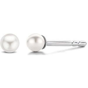 TI SENTO Dames Oorbellen - 925 zilver - Wit parel - 7841PW