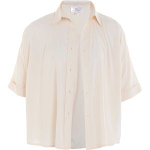 Knit Factory Nova Dames Blouse - Casual Dames Blouse - Gemaakt van 100% modal viscose - Zacht en Rekbaar - Beige - 36/38