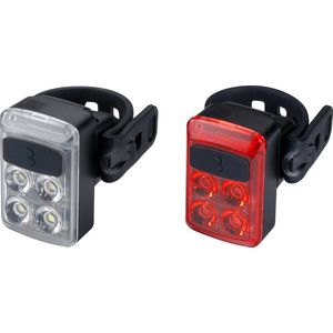 BBB Cycling Slide Combo Fietsverlichting Set - Voorlicht & Achterlicht Fiets - Fietsverlichting USB Oplaadbaar Fietslampjes LED - Waterdicht - Lange Accuduur - BLS-237