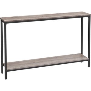 Roggi® Consoletafel– Wandtafel – Haltafel – Bijzettafel - Salontafel – Houten tafel Met Opbergrek - 120 x 22 x 75 cm – Kleur Greige – Woonkamer Meubel – Halmeubel