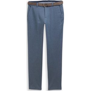 TOM TAILOR Herenbroek, 39127 - Blue Navy Zig Zag Structuur, 30W / 36L