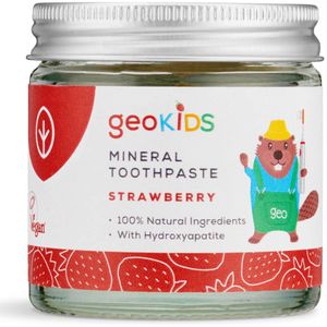 Georganics - Kids Tandpasta Fluoridevrij - Aardbeismaak - Rijk aan mineralen - Strawberry