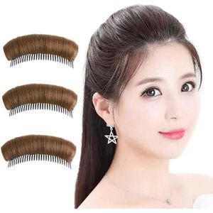Allecto Plus - 3 stuks Haar Bun Clip Bump It Up Volume Base Vluisig Haarpad - Styling Tool - Prinses Accessoires - Lichtbruin