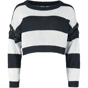 Heartless Hypnosis Dames Gebreide trui - zwart/wit - S