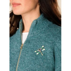 YEST - Donika - Vest - Dark Mint/Melange