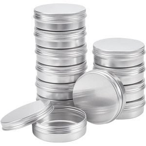 12 Stuks 100ml Aluminium Blikjes met Schroefdeksel - Cosmetische Verpakking voor Zalf en Kaars - Reis Bewaarblikjes - Set van 12