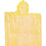 Regenponcho kinderen - wegwerp - geel - 63 x 70 cm - regenkleding