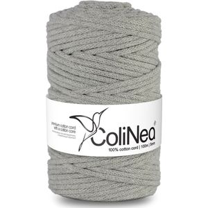 ColiNea - Touw - katoenen - koord - Katoenkoord - macramé - 5 mm x 200 m - Grijs