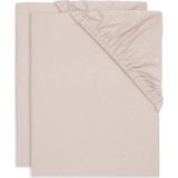 Jollein katoenen jersey ledikant hoeslaken 60x120cm - set van 2 Wild Rose