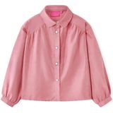 vidaXL - Kinderblouse - met - lantaarnmouwen - 104 - oudroze
