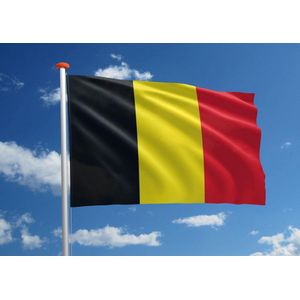 Belgische vlag - 150x100cm - Met band, koord en lus - Longlife