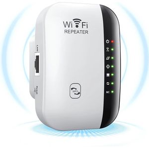 WLAN Versterker Wifi-Repeater tot 300 Mbit/s - Wifi-Extender met Ethernet Poort & WPS Ondersteuning