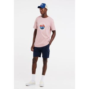 Protest Prtsharm – T shirt Heren – Korte mouwen – Ronde hals – Mauve