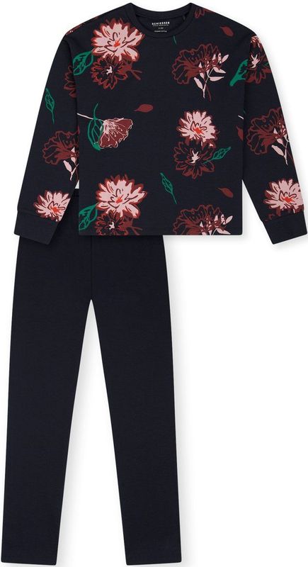 Schiesser meisjes pyjamaset, Nachtblauw 183038, 140