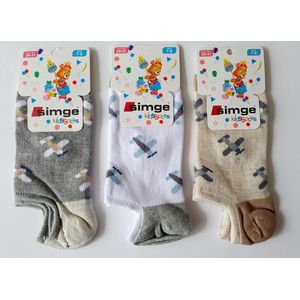 Vliegtuig kinder enkelsokken maat 29-31, 3 paar