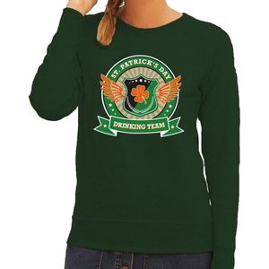 St. Patricks day drinking team sweater/ trui groen dames - St Patrick's day kleding XL