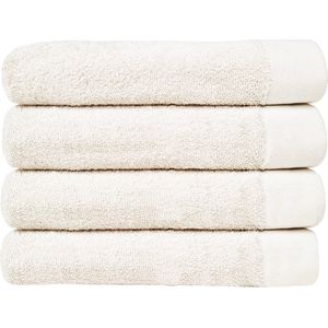 HOOMstyle Handdoeken Set - 50x100cm - 4 stuks - Hotelkwaliteit - 100% Katoen 650gr - Off White / Gebroken Wit