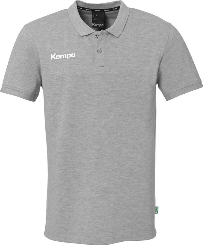 Kempa - Prime Polo Shirt - Donkergrijs Gemêleerd - T-shirt met Polokraag