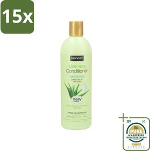 15 x Sence - Aloë Vera - Conditioner - Hydraterend - 400 ml - Grootverpakking - Aloë Vera Conditioner - Hydraterend Haar - Droog Haar Verzorging - Beschadigd Haar Herstel - Haarherstel
