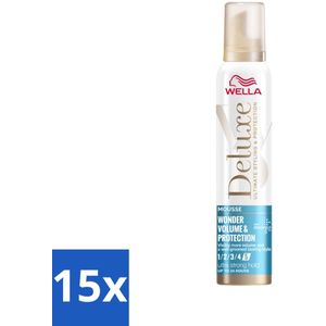 Wella – Deluxe Volume & Protection – Haarmousse – 200 ml - Bulkverpakking - 15 stuks