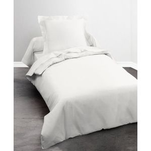 Dekbedovertrek Uni chiné wit flanel