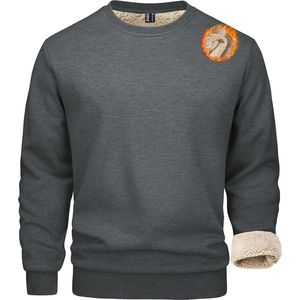 Heren Fleece Pullover Sporttrui Warm Shirt met Lange Mouwen