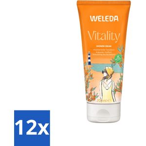 WELEDA - Douchecrème Duindoorn Vitality - 200 ml - Voordeelverpakking - 12 stuks