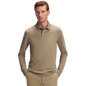 Hugo Boss polo lange mouw bruin
